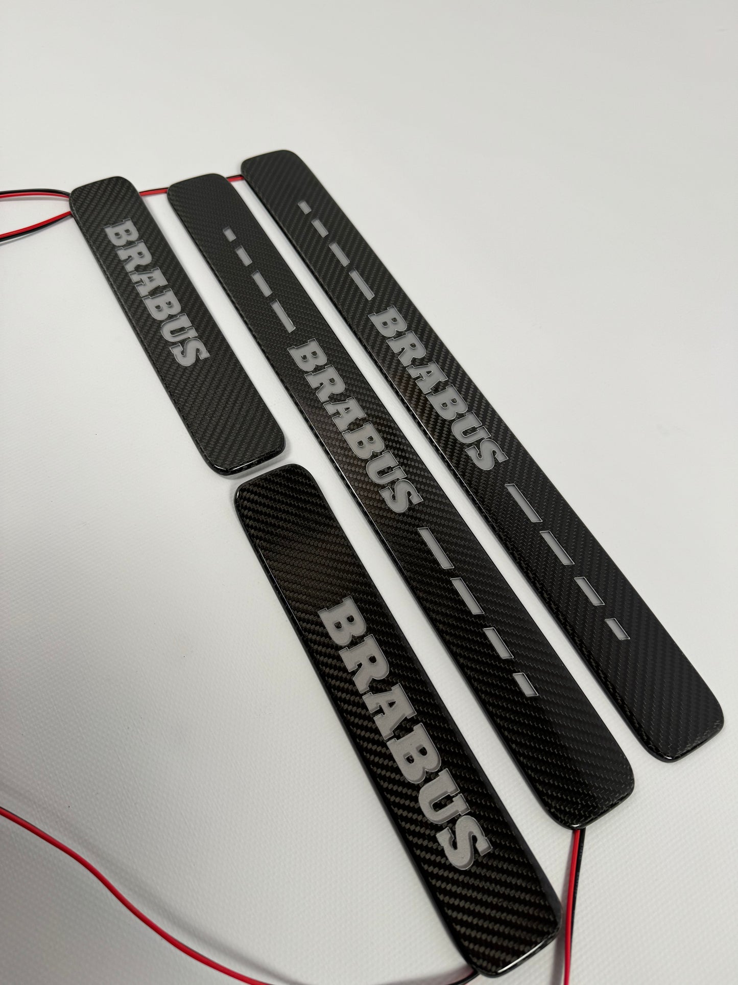Mercedes Brabus Style W463A W464 G Wagon Carbon Door Sills LED Illuminated 4 pcs