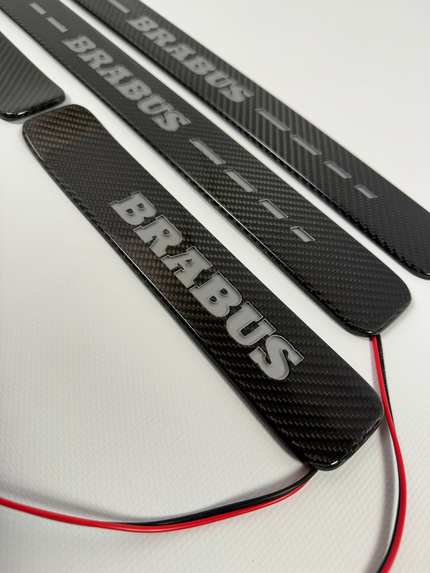 Mercedes Brabus Style W463A W464 G Wagon Carbon Door Sills LED Illuminated 4 pcs