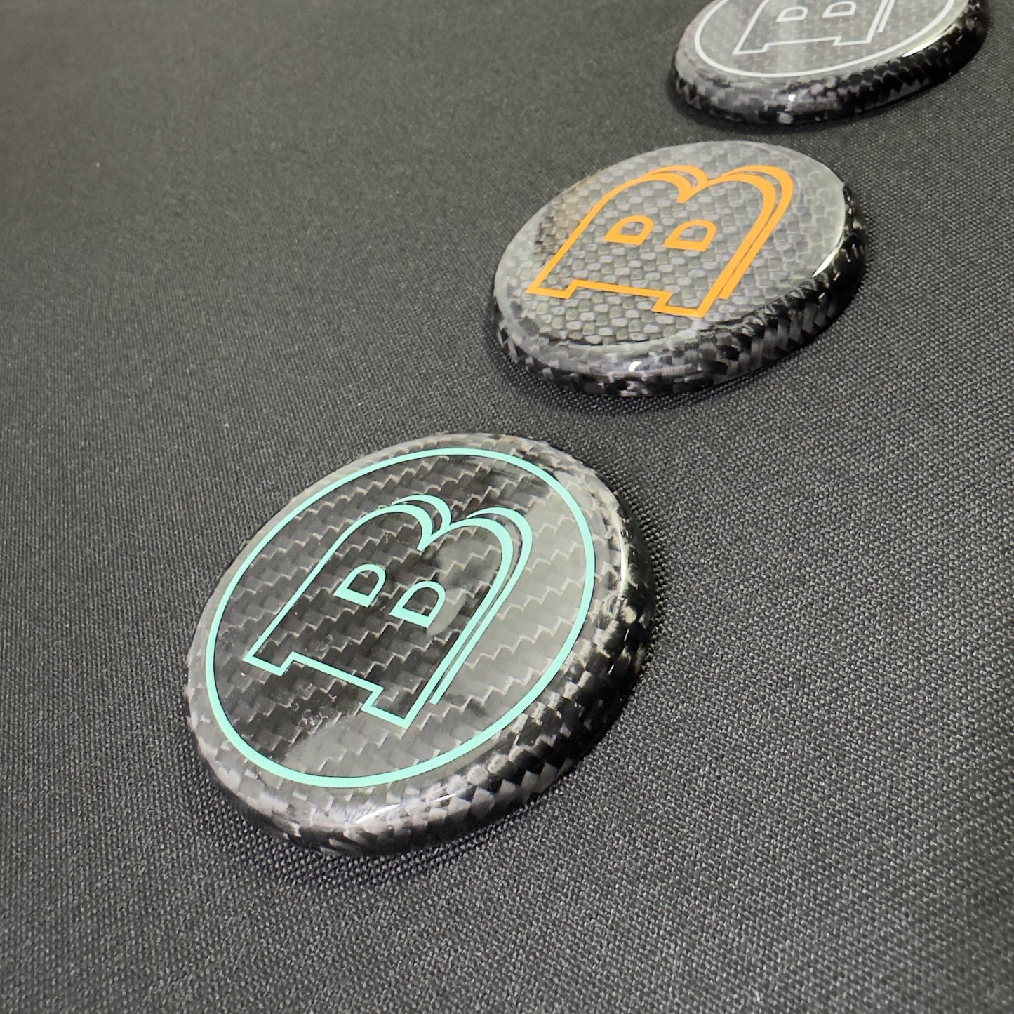 Carbon Brabus Style Badge Logo Emblem 57 mm for Steering Wheel Mercedes-Benz G Wagon W463A