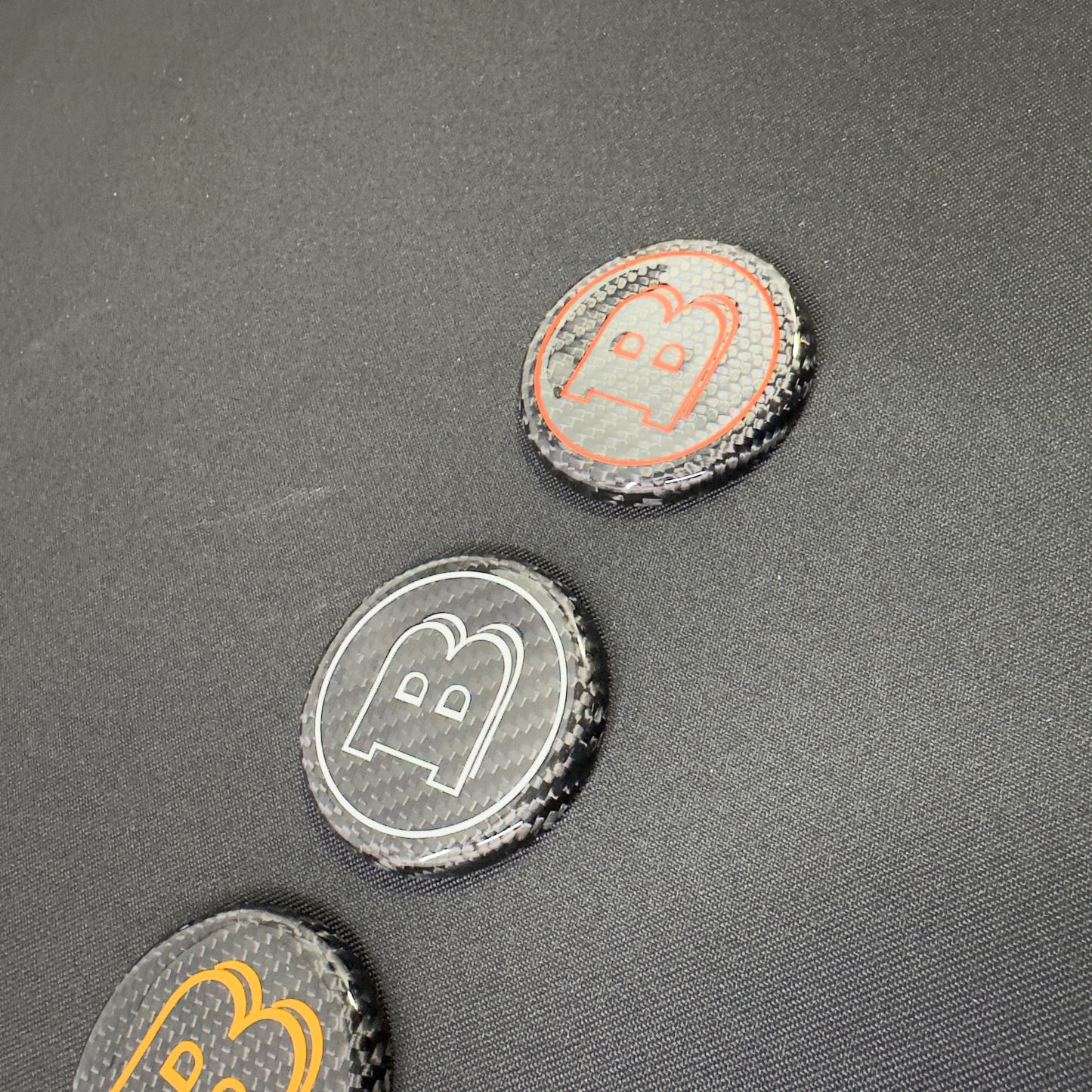 Carbon Brabus Style Badge Logo Emblem 57 mm for Steering Wheel Mercedes-Benz G Wagon W463A