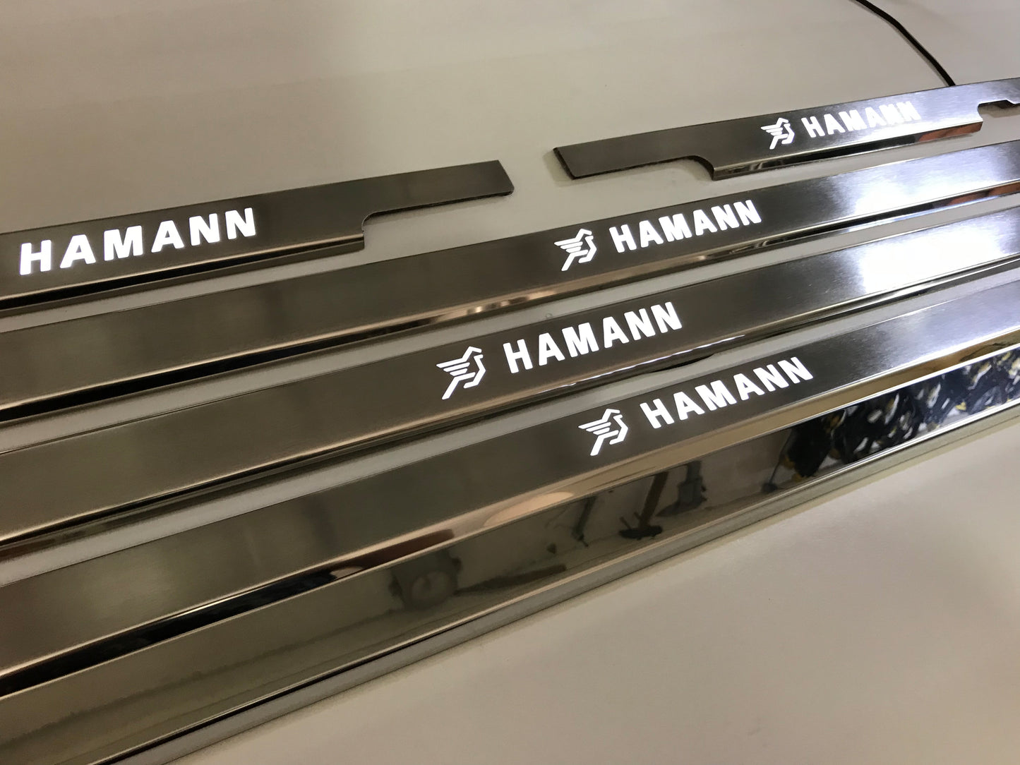 Mercedes-Benz W463 G-Class Hamann Style Stainless Steel LED Door Sills Set 5 pcs
