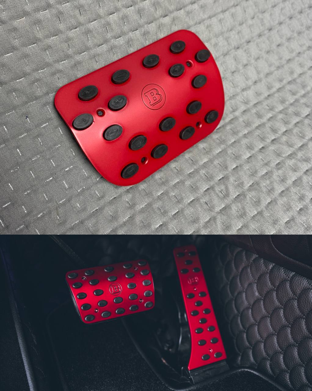W464 W463A Red Brabus Style Pedal Covers Set for G Wagon Mercedes G-Class
