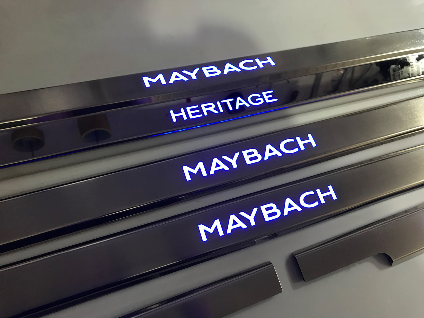 Maybach Style Stainless Steel LED Door Sills for W463 G-Class Set of 5 pcs