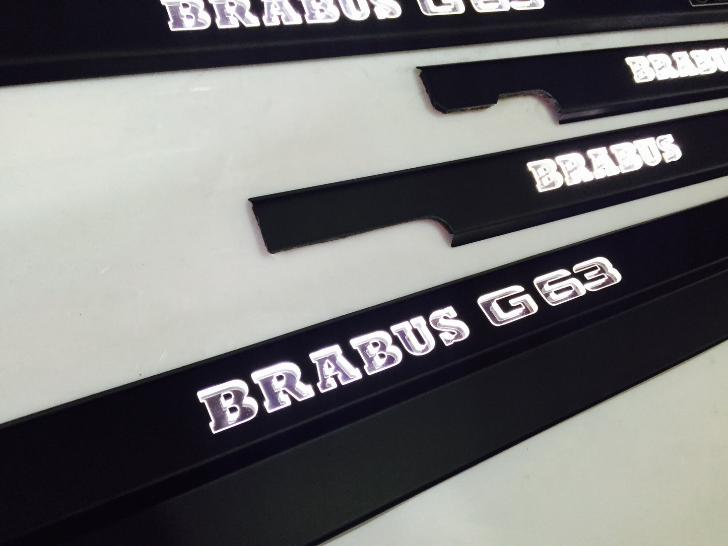 Brabus Style G63 Stainless Steel LED Door Sills for W463 G-Class Set 5 pcs