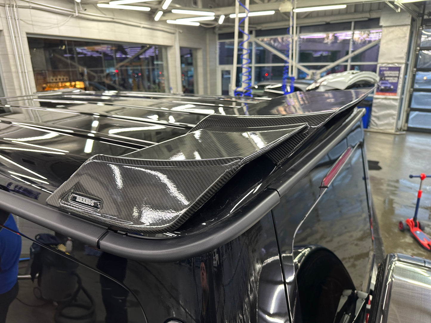 Carbon Fiber Rear Roof Spoiler Brabus Style for Mercedes-Benz W463A G-Class G Wagon