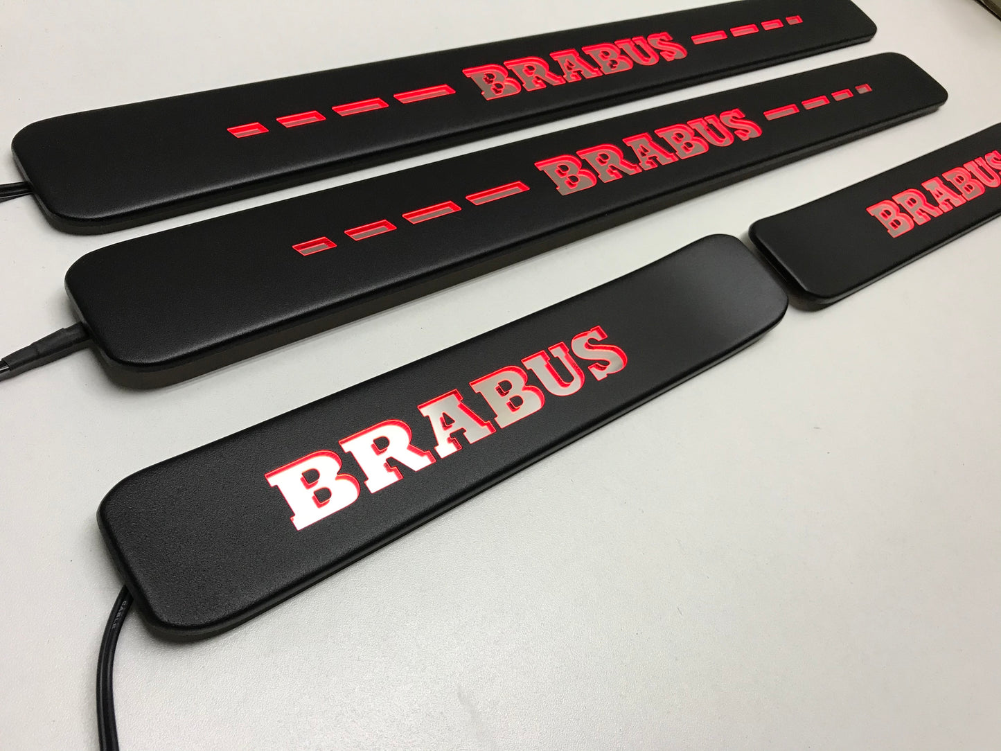 Mercedes-Benz W463A W464 G-Class Brabus Style Matte Black Door Sills LED