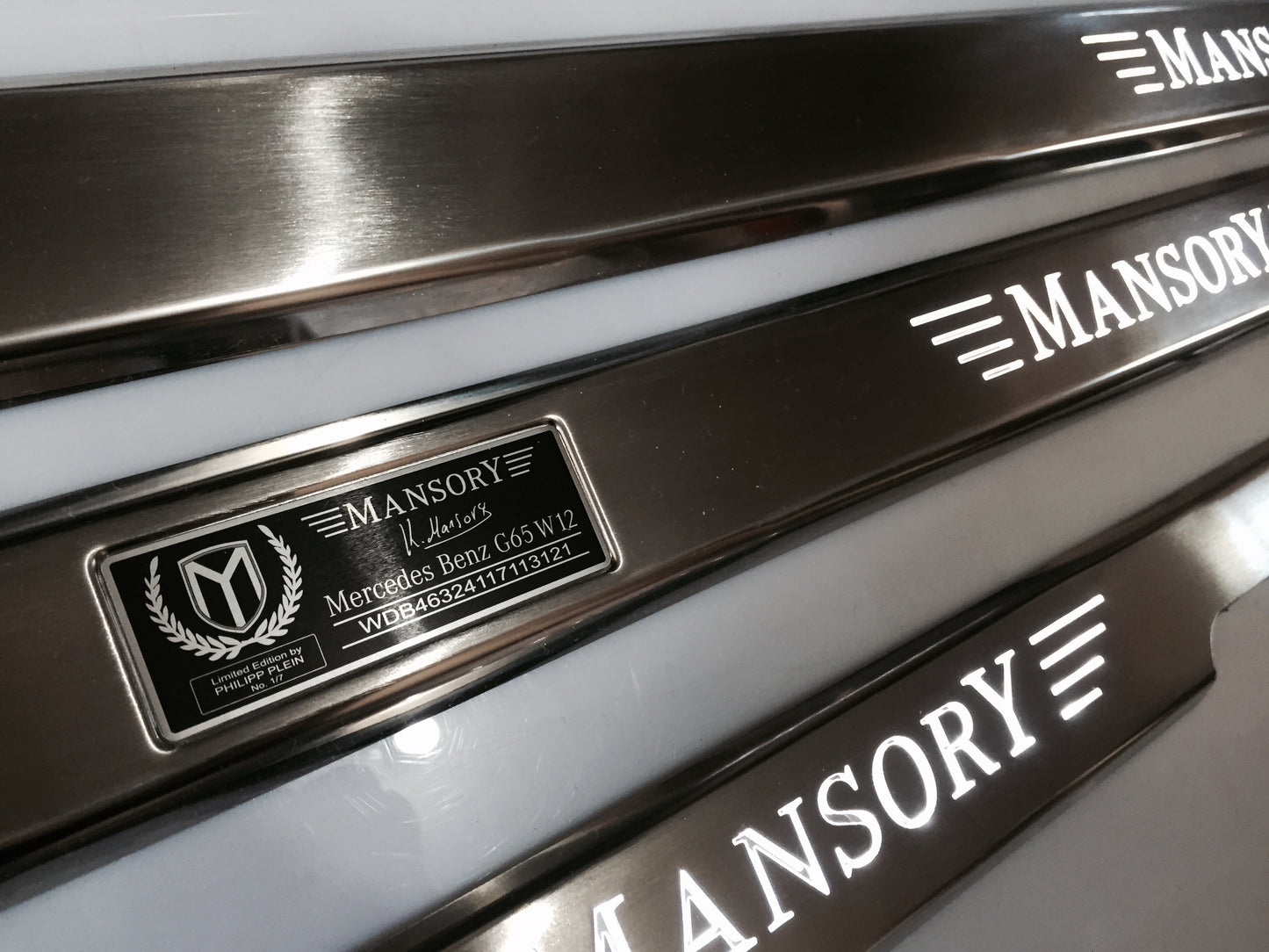 Mansory Style Stainless Steel LED Door Sills for W463 G-Class Set of 5 pcs
