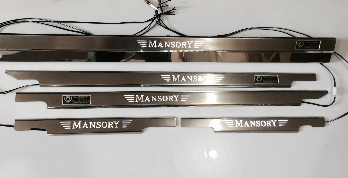 Mansory Style Stainless Steel LED Door Sills for W463 G-Class Set of 5 pcs