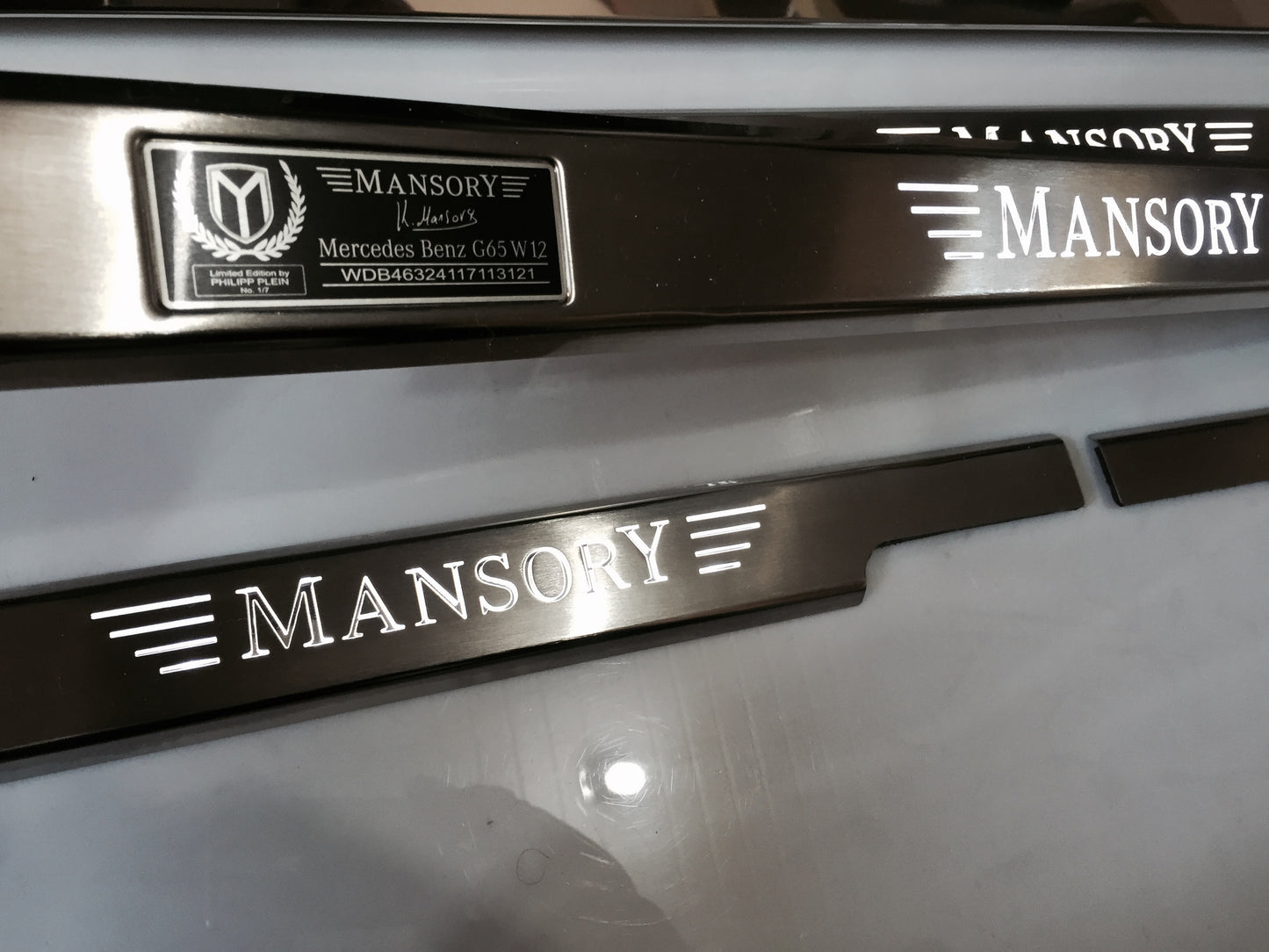 Mansory Style Stainless Steel LED Door Sills for W463 G-Class Set of 5 pcs