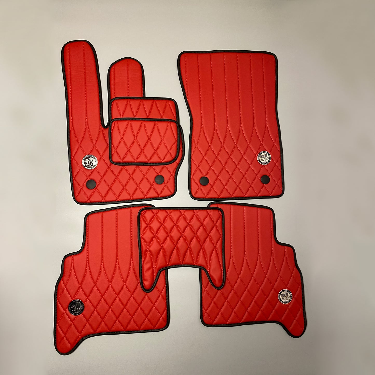 Red AMG Style Floor Mats for Mercedes-Benz W463A W464