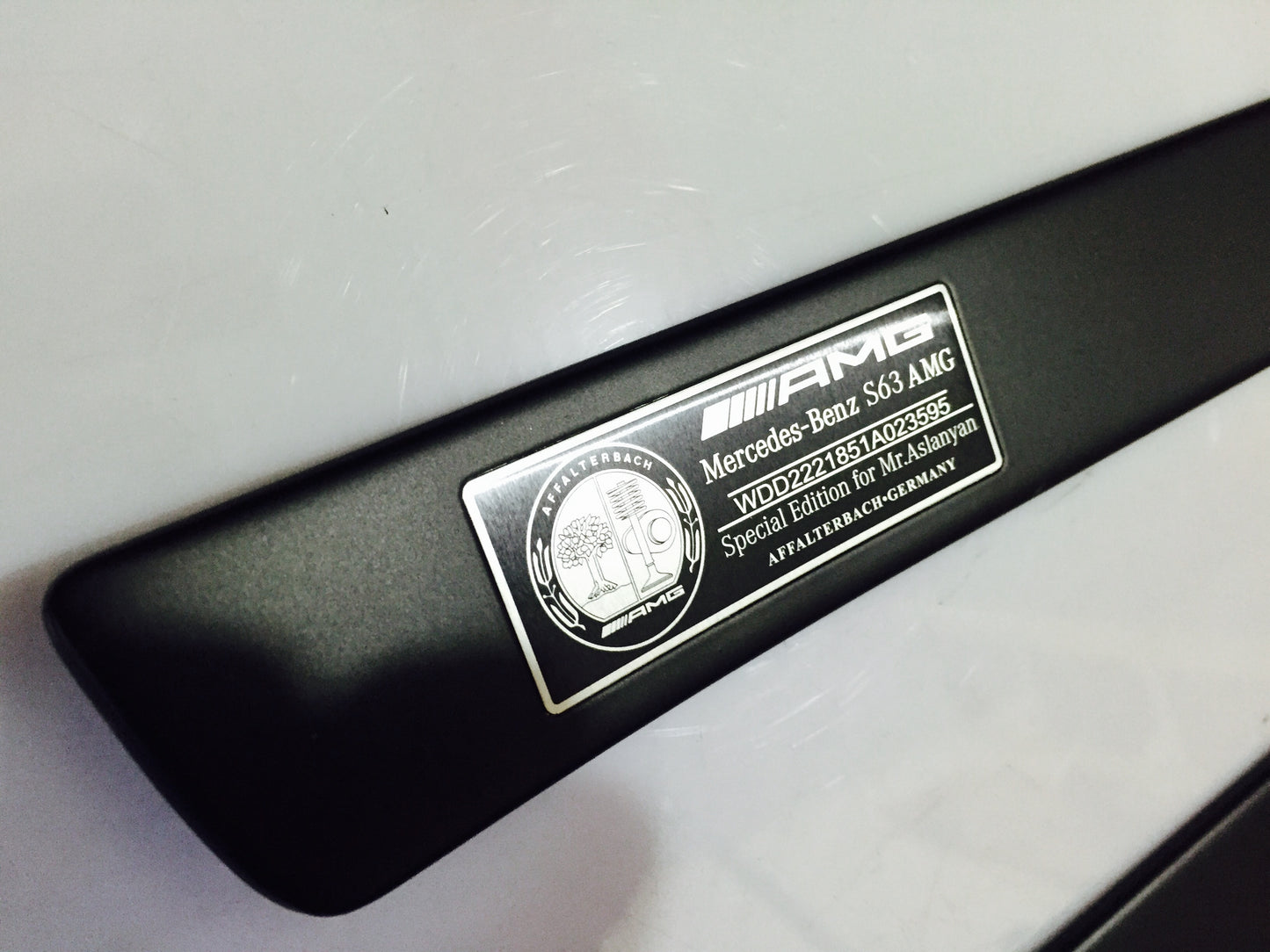 W222 Scuff Plates LED AMG Style S63 Stainless Steel Door Sills made for S-Class