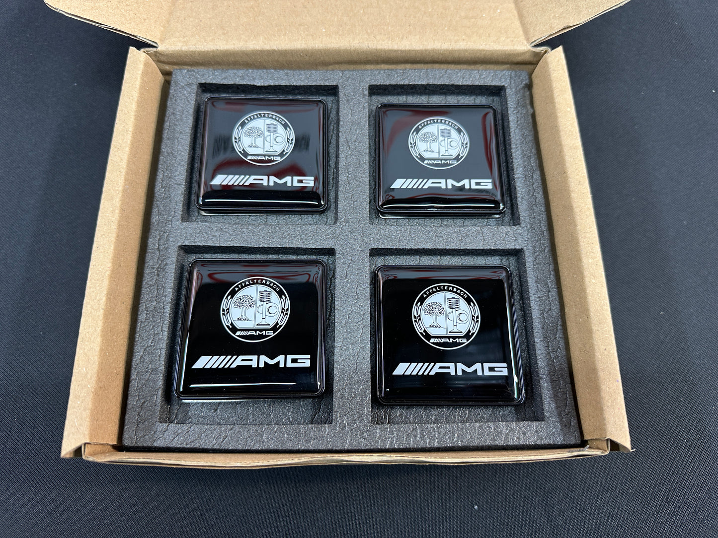 AMG Affalterbach Style Seat Badges Metal Emblems Set 4 pcs for Mercedes-Benz Cars
