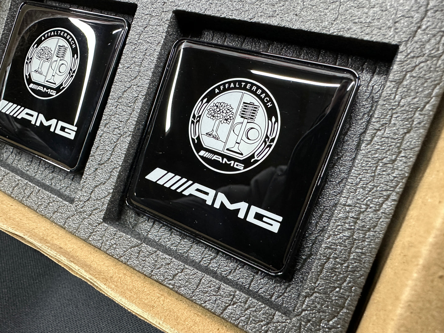 AMG Affalterbach Style Seat Badges Metal Emblems Set 4 pcs for Mercedes-Benz Cars