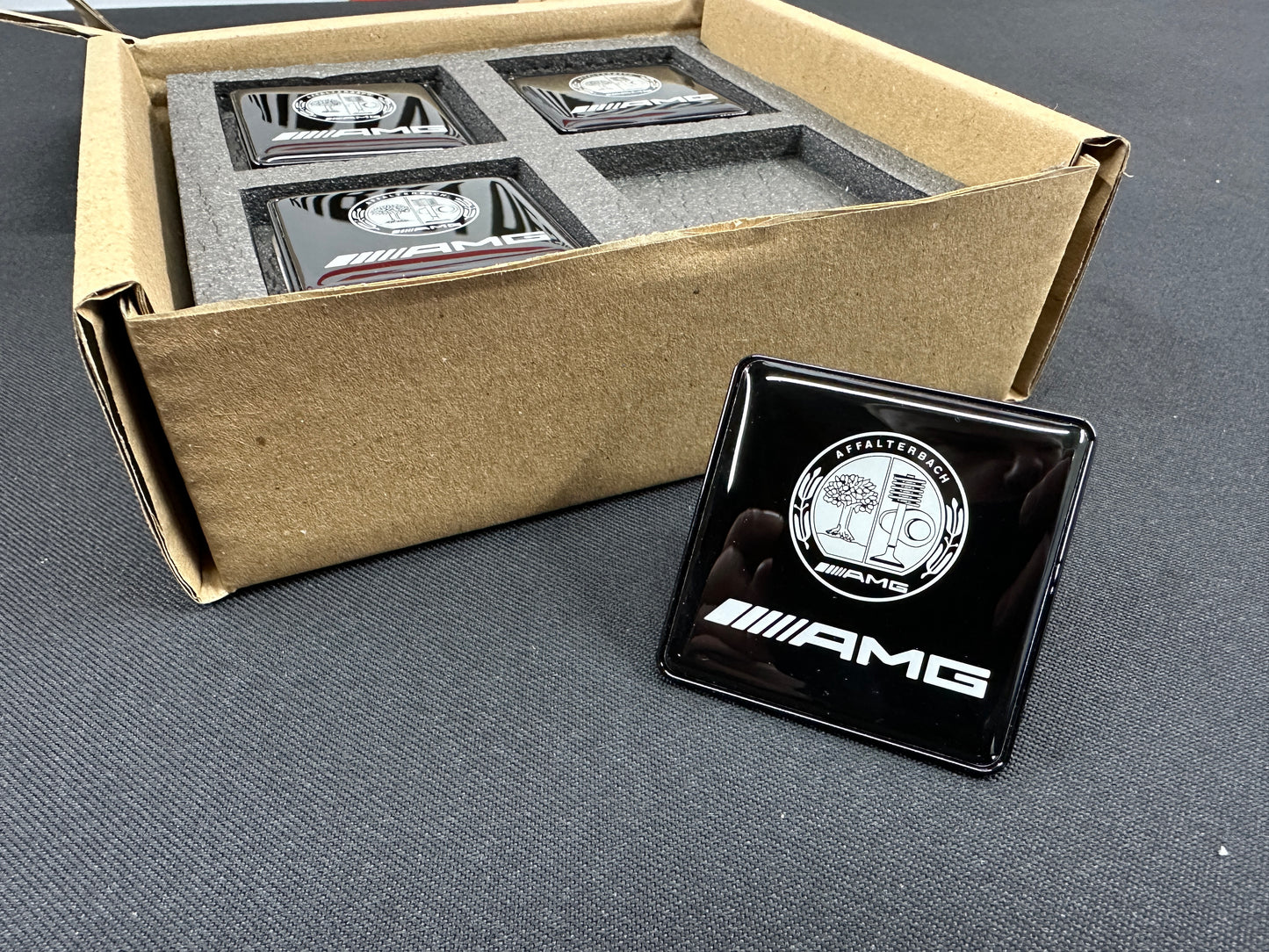 AMG Affalterbach Style Seat Badges Metal Emblems Set 4 pcs for Mercedes-Benz Cars