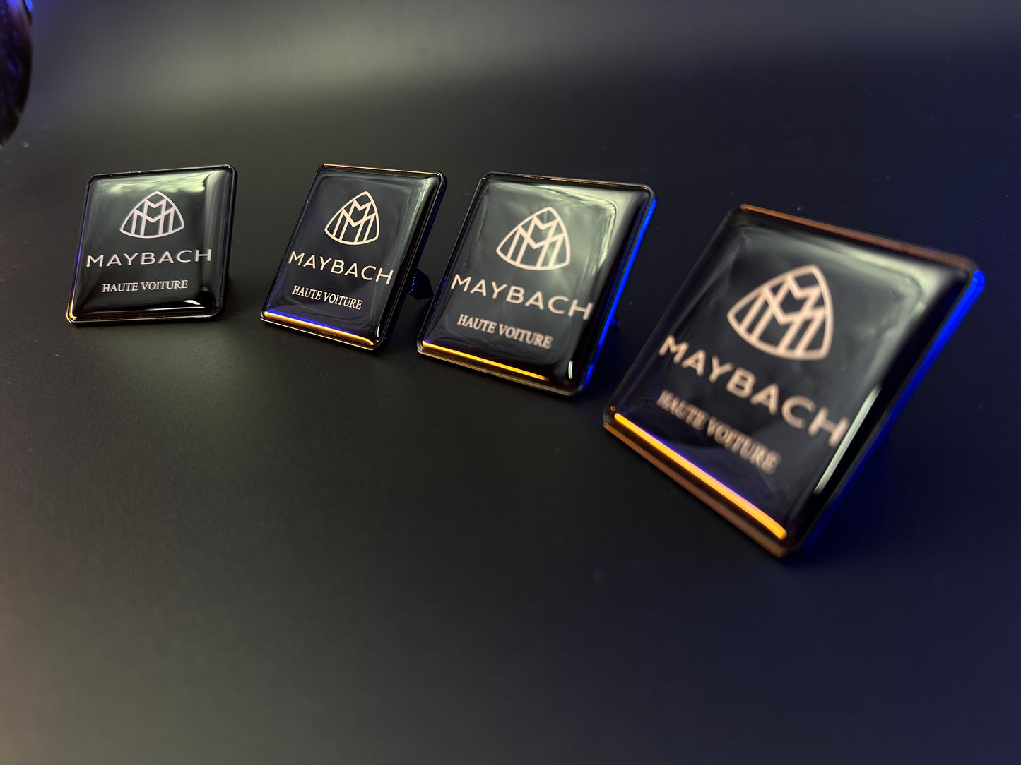 Maybach Style Haute Voiture Seat Badges Metal Emblems Set 4 pcs for Mercedes-Benz Cars