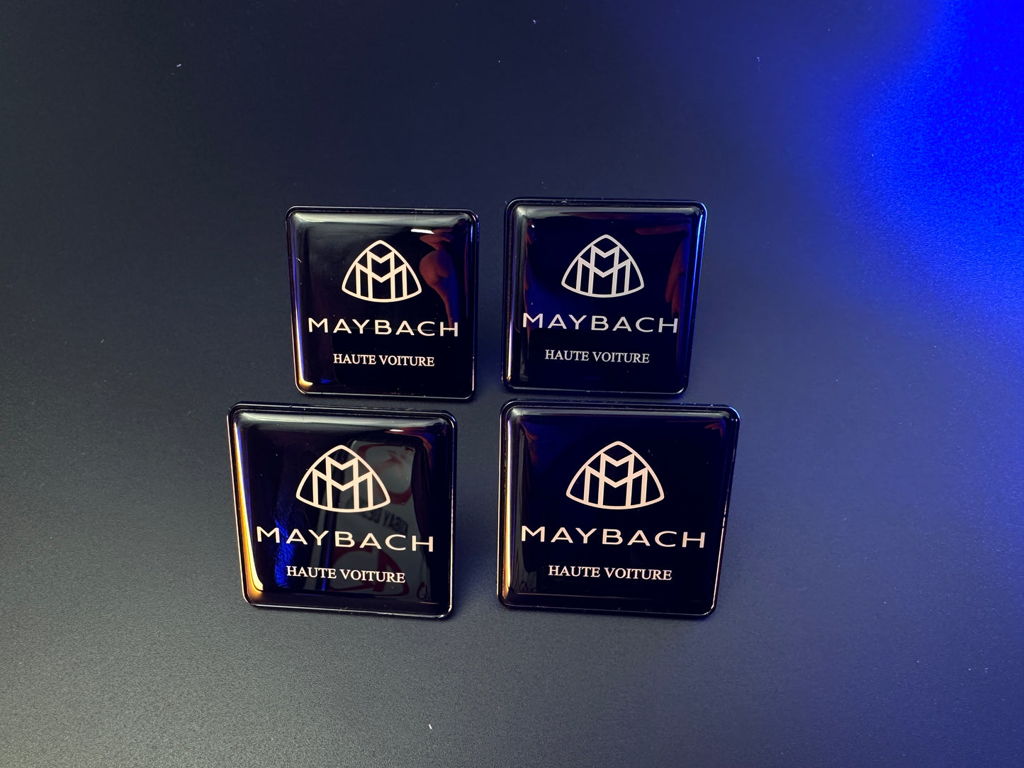 Maybach Style Haute Voiture Seat Badges Metal Emblems Set 4 pcs for Mercedes-Benz Cars