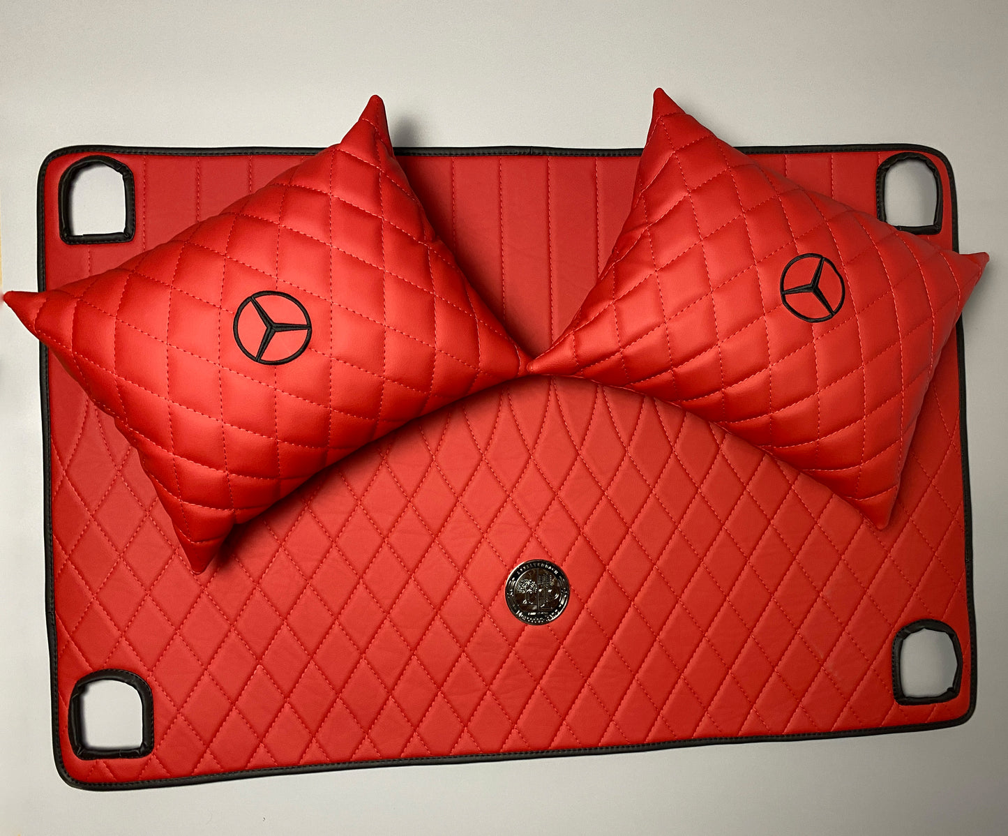 Red AMG Style Floor Mats for Mercedes-Benz W463A W464