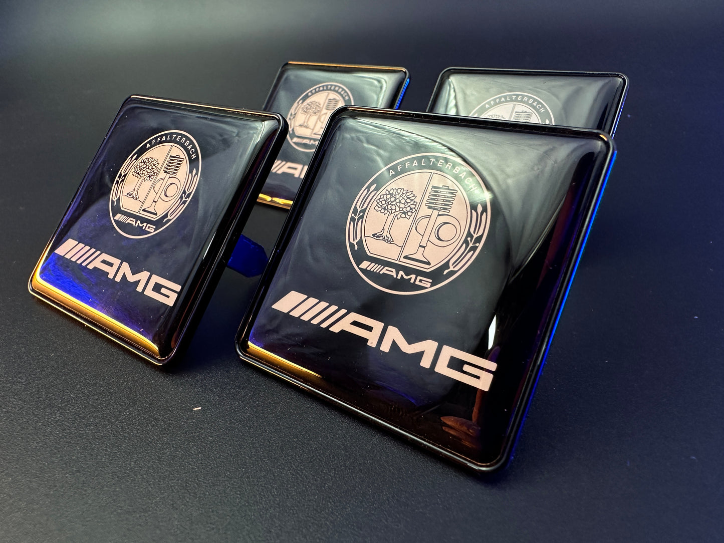 AMG Affalterbach Style Seat Badges Metal Emblems Set 4 pcs for Mercedes-Benz Cars