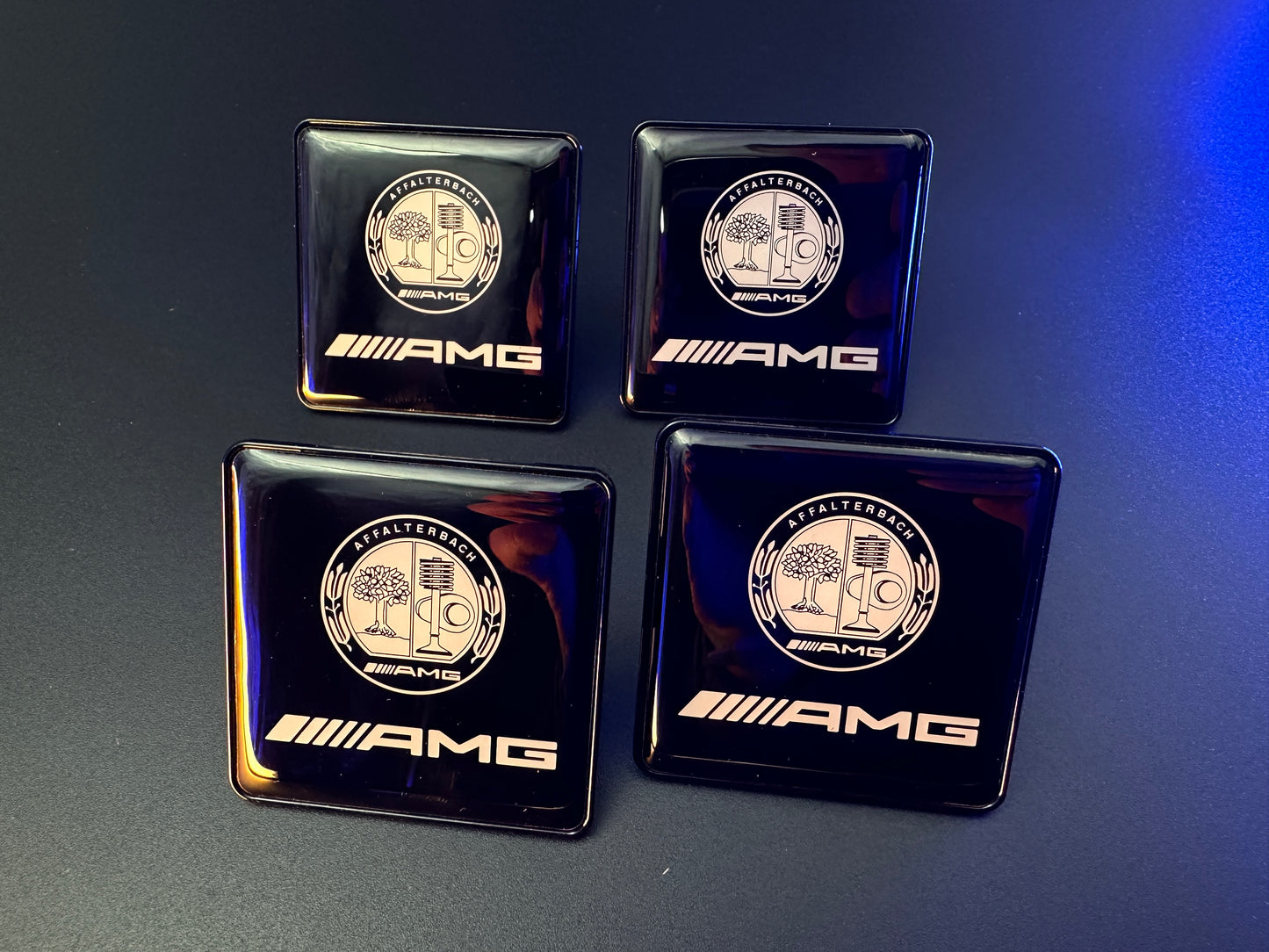 AMG Affalterbach Style Seat Badges Metal Emblems Set 4 pcs for Mercedes-Benz Cars