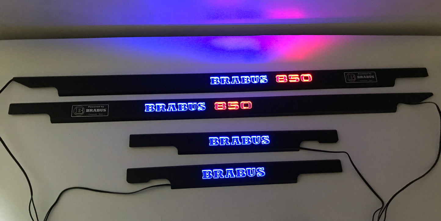 Mercedes-Benz W463 G-Class Brabus 850 Style Matte Black LED Door Sills Set 4 pcs