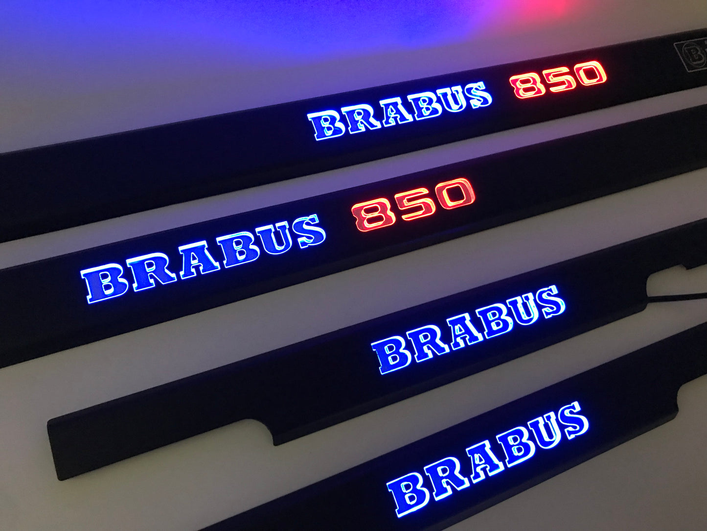 Mercedes-Benz W463 G-Class Brabus 850 Style Matte Black LED Door Sills Set 4 pcs