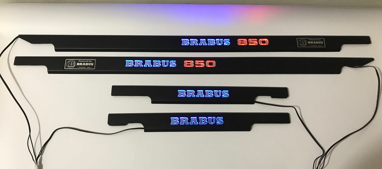 Mercedes-Benz W463 G-Class Brabus 850 Style Matte Black LED Door Sills Set 4 pcs