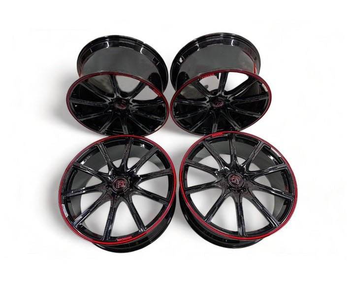 Red Brabus Monoblock Z Platinum Rims R24 for Mercedes-Benz W463A G-Class W464