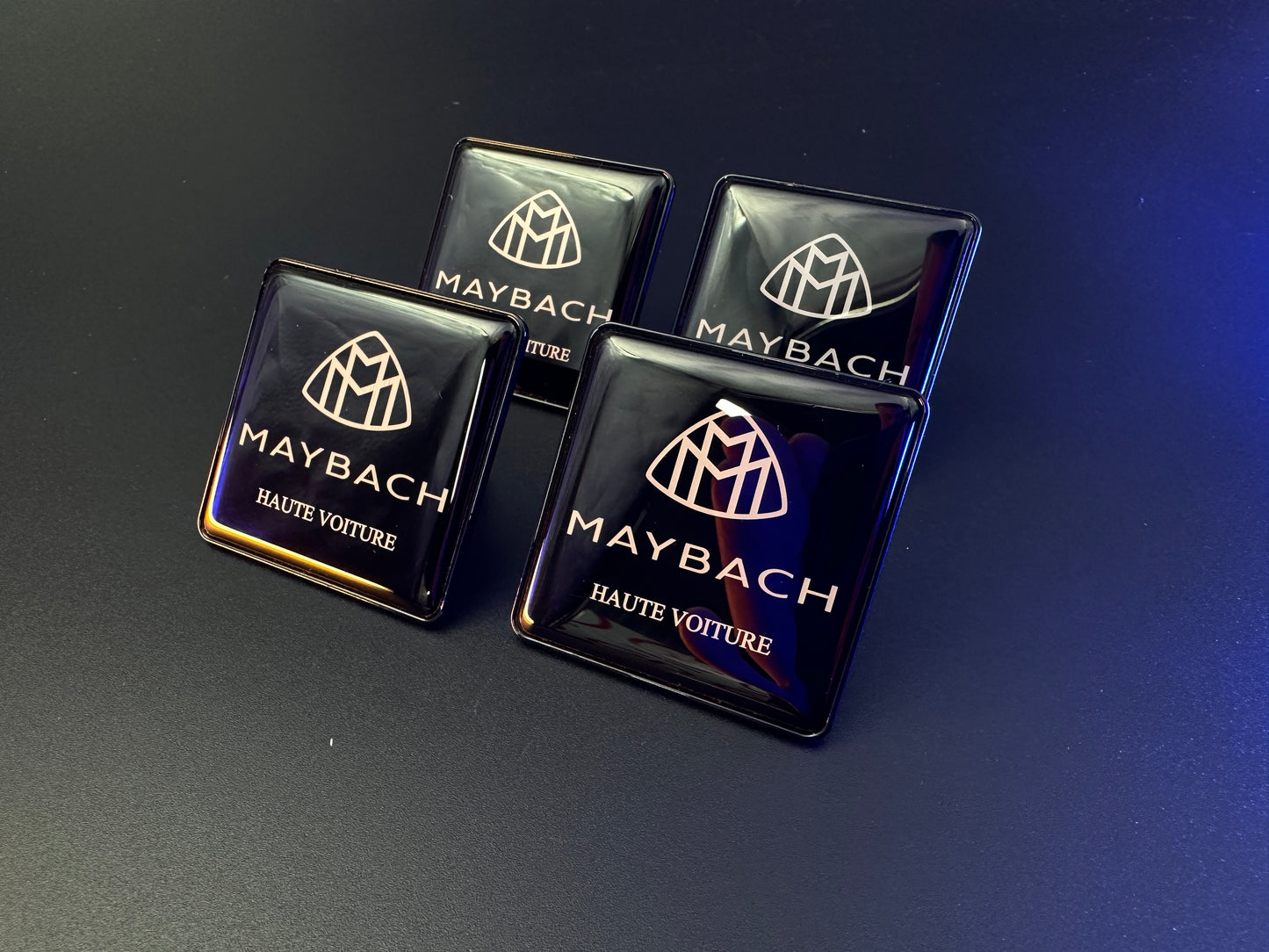 Maybach Style Haute Voiture Seat Badges Metal Emblems Set 4 pcs for Mercedes-Benz Cars