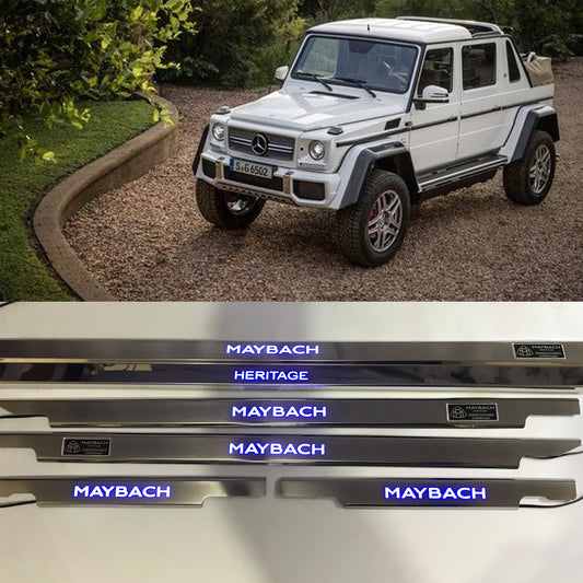 Maybach Style Stainless Steel LED Door Sills for W463 G-Class Set of 5 pcs G Wagon