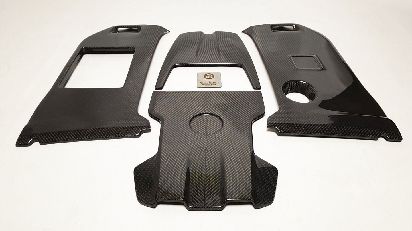 Mercedes-Benz W463A G63 AMG G-Class Carbon Fiber Engine Cover Set + Badge