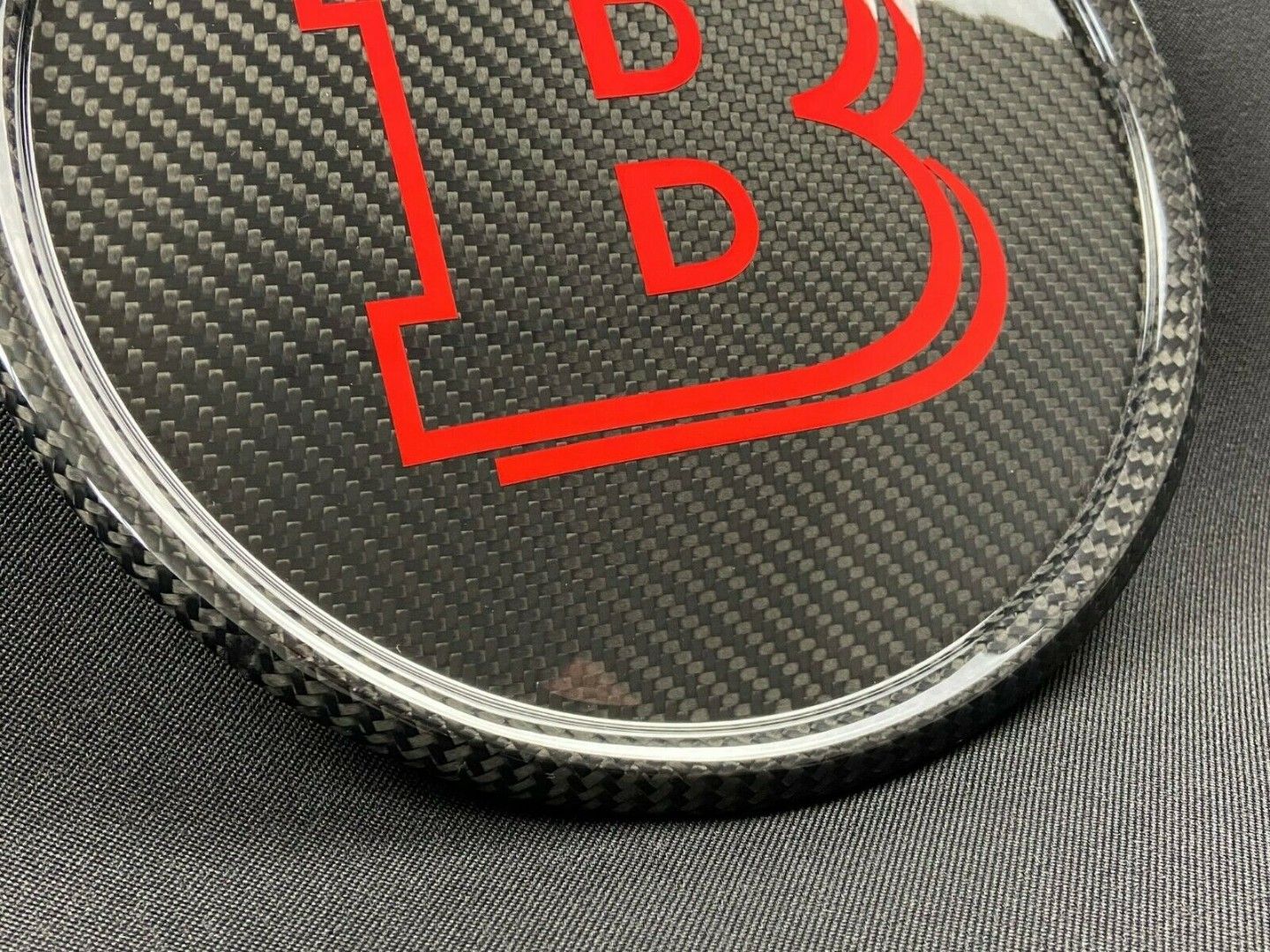 Mercedes W463A G-Wagon G63 G500 Front Grill Carbon Brabus Style Badge Red Logo