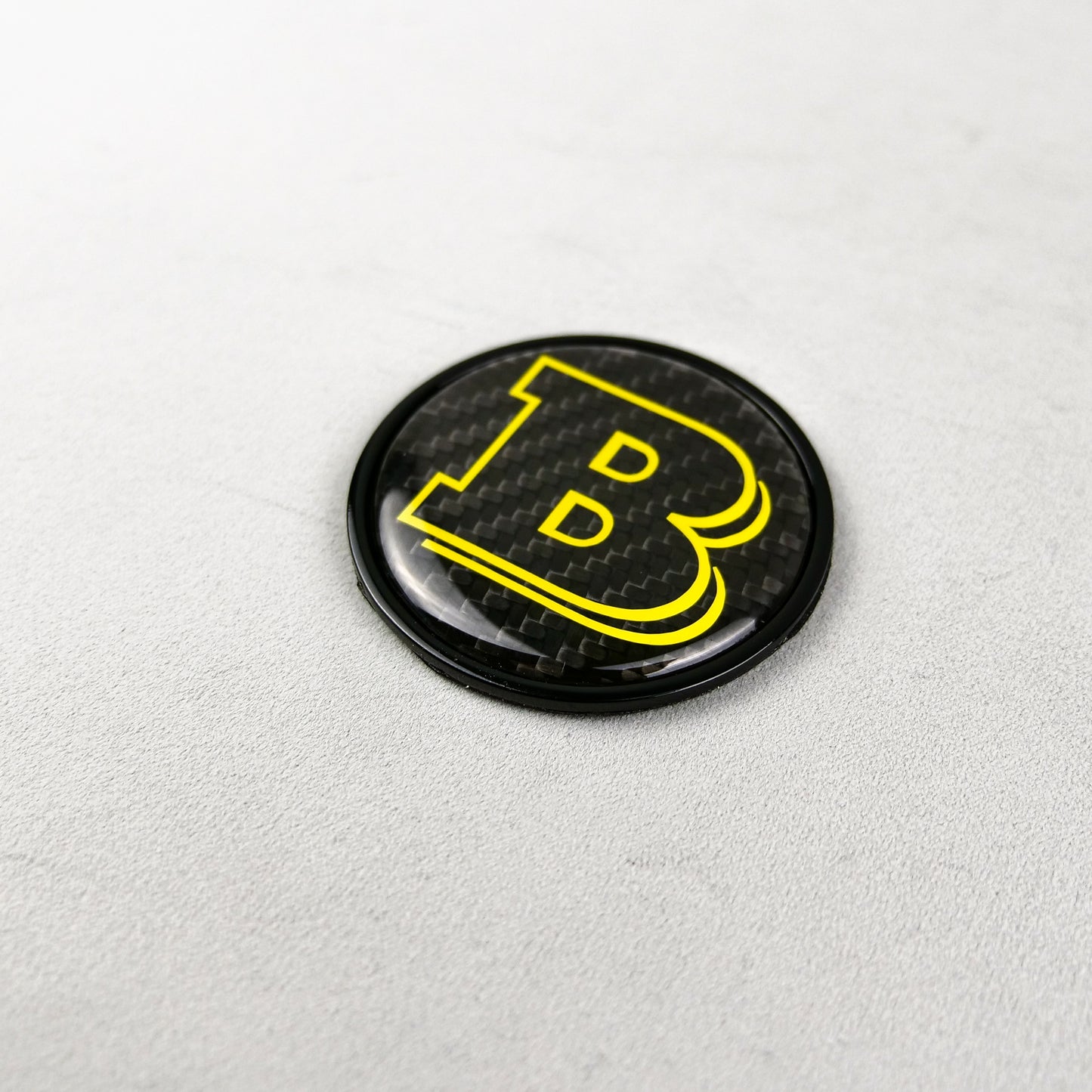 Metal Carbon Brabus Style Badge Yellow Logo Emblem 55mm for Hood Trunk Mercedes-Benz G-Wagon G-Class W463
