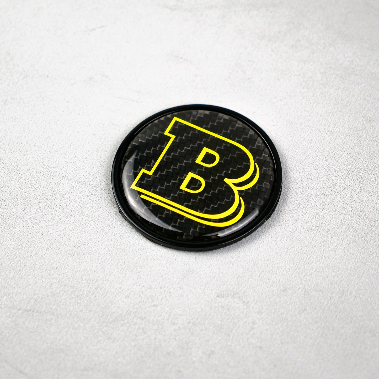 Metal Carbon Brabus Style Badge Yellow Logo Emblem 55mm for Hood Trunk Mercedes-Benz G-Wagon G-Class W463