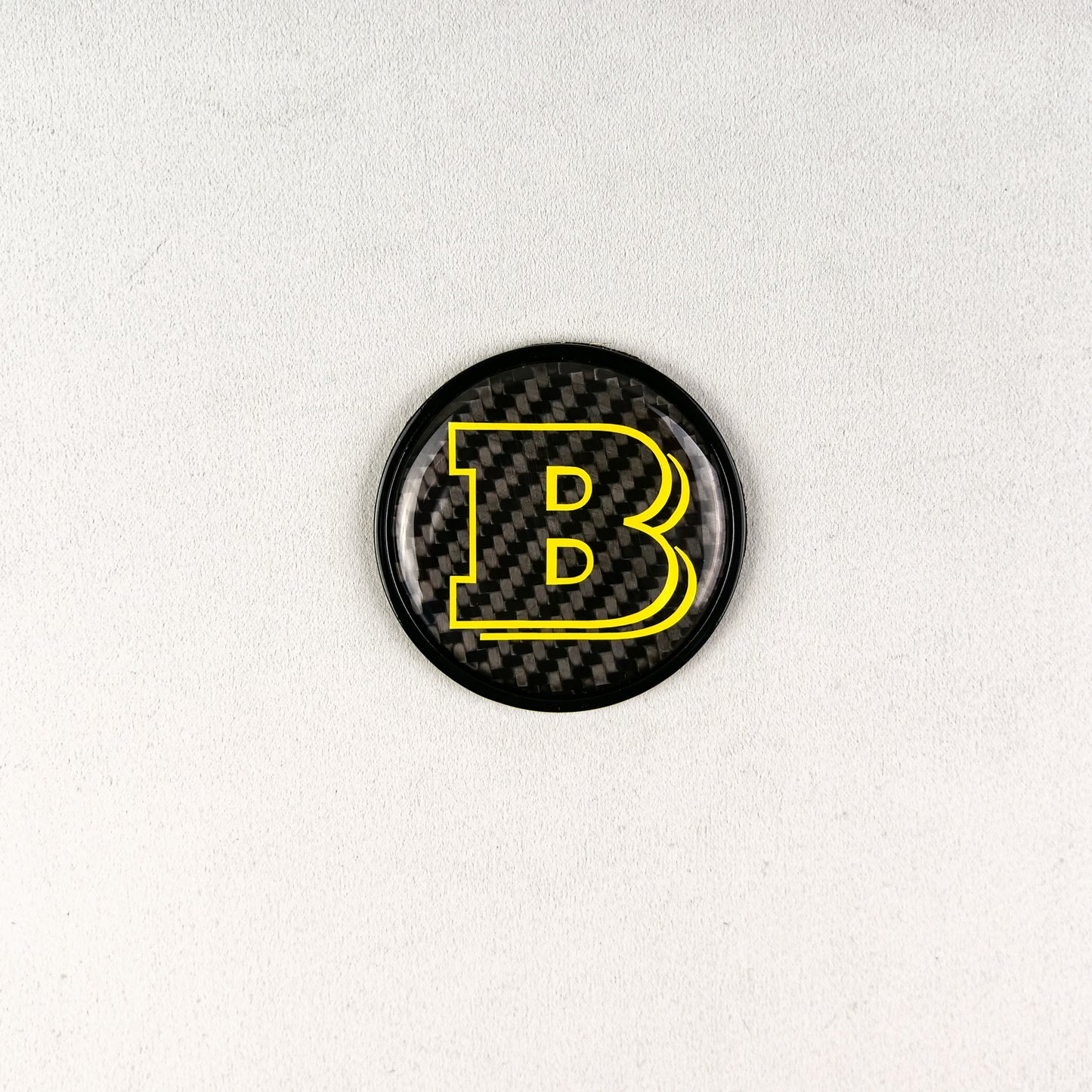 Metal Carbon Brabus Style Badge Yellow Logo Emblem 55mm for Hood Trunk Mercedes-Benz G-Wagon G-Class W463