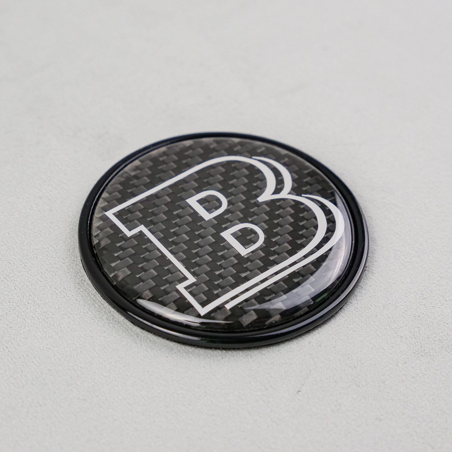 Metal Carbon Gray Brabus Style Badge Logo Emblem 55mm for Hood Trunk Mercedes-Benz G-Wagon G-Class W463 W463A