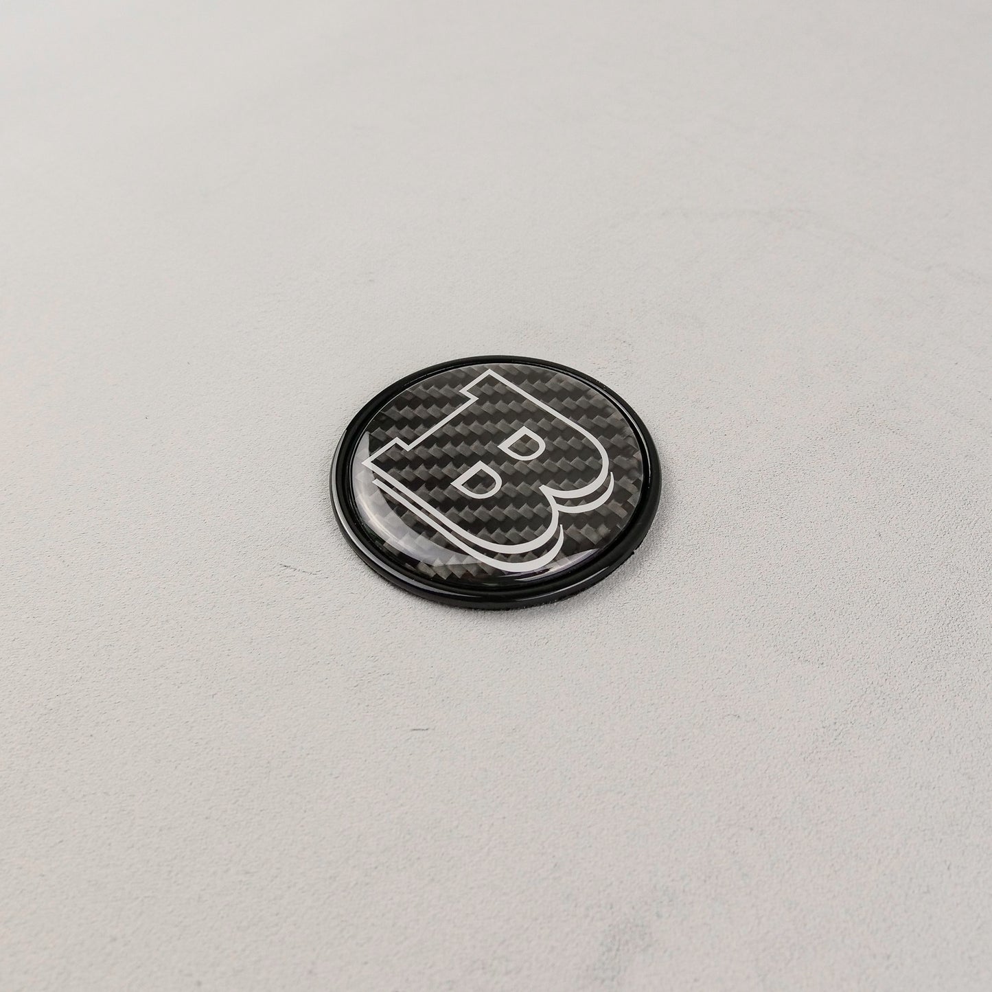 Metal Carbon Gray Brabus Style Badge Logo Emblem 55mm for Hood Trunk Mercedes-Benz G-Wagon G-Class W463 W463A