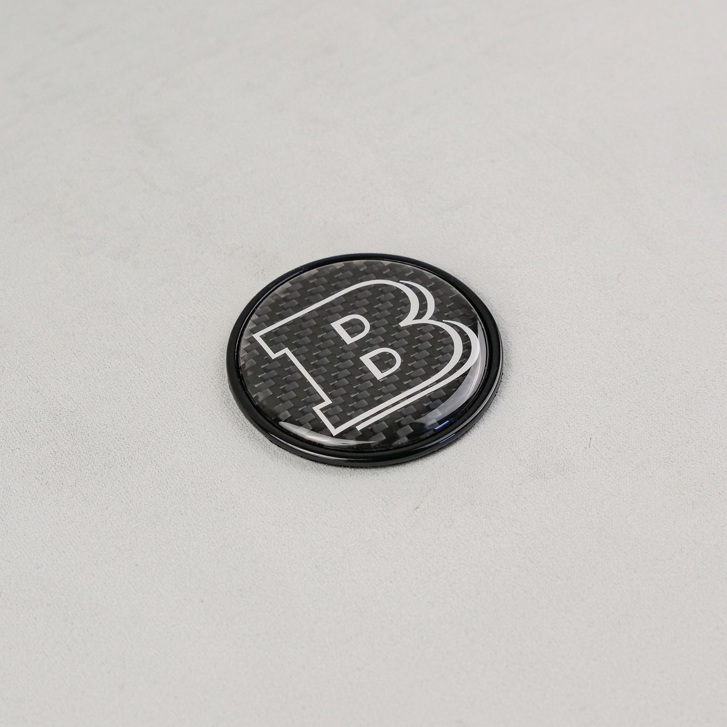 Metal Carbon Gray Brabus Style Badge Logo Emblem 55mm for Hood Trunk Mercedes-Benz G-Wagon G-Class W463 W463A