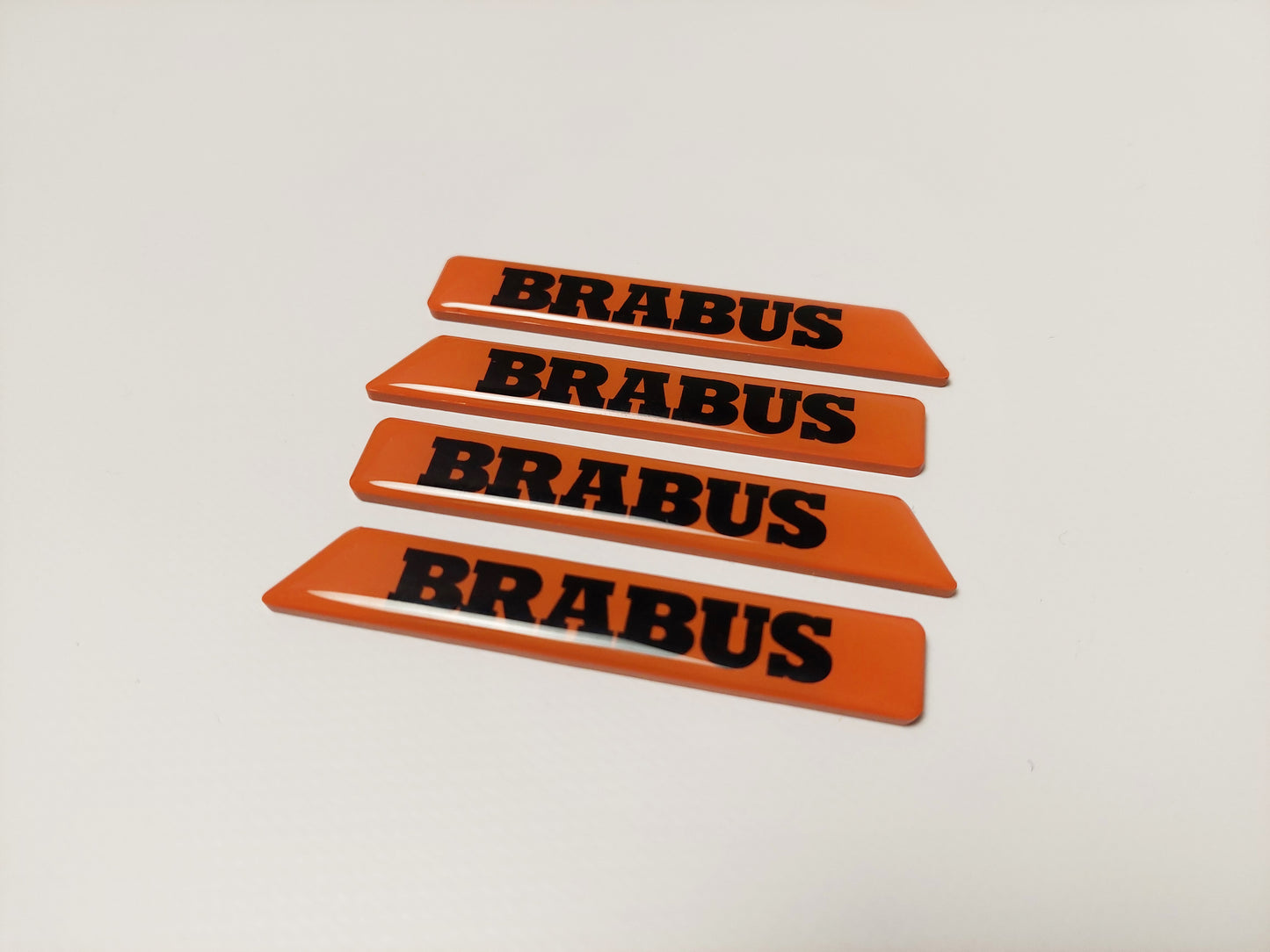 Brabus Style Orange Fender Emblems Side Moldings Inserts for Mercedes W463A G-Class G Wagon
