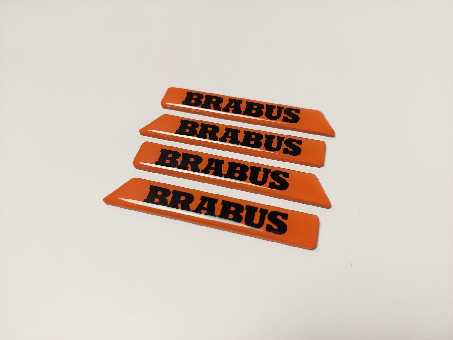 Brabus Style Orange Fender Emblems Side Moldings Inserts for Mercedes W463A G-Class G Wagon