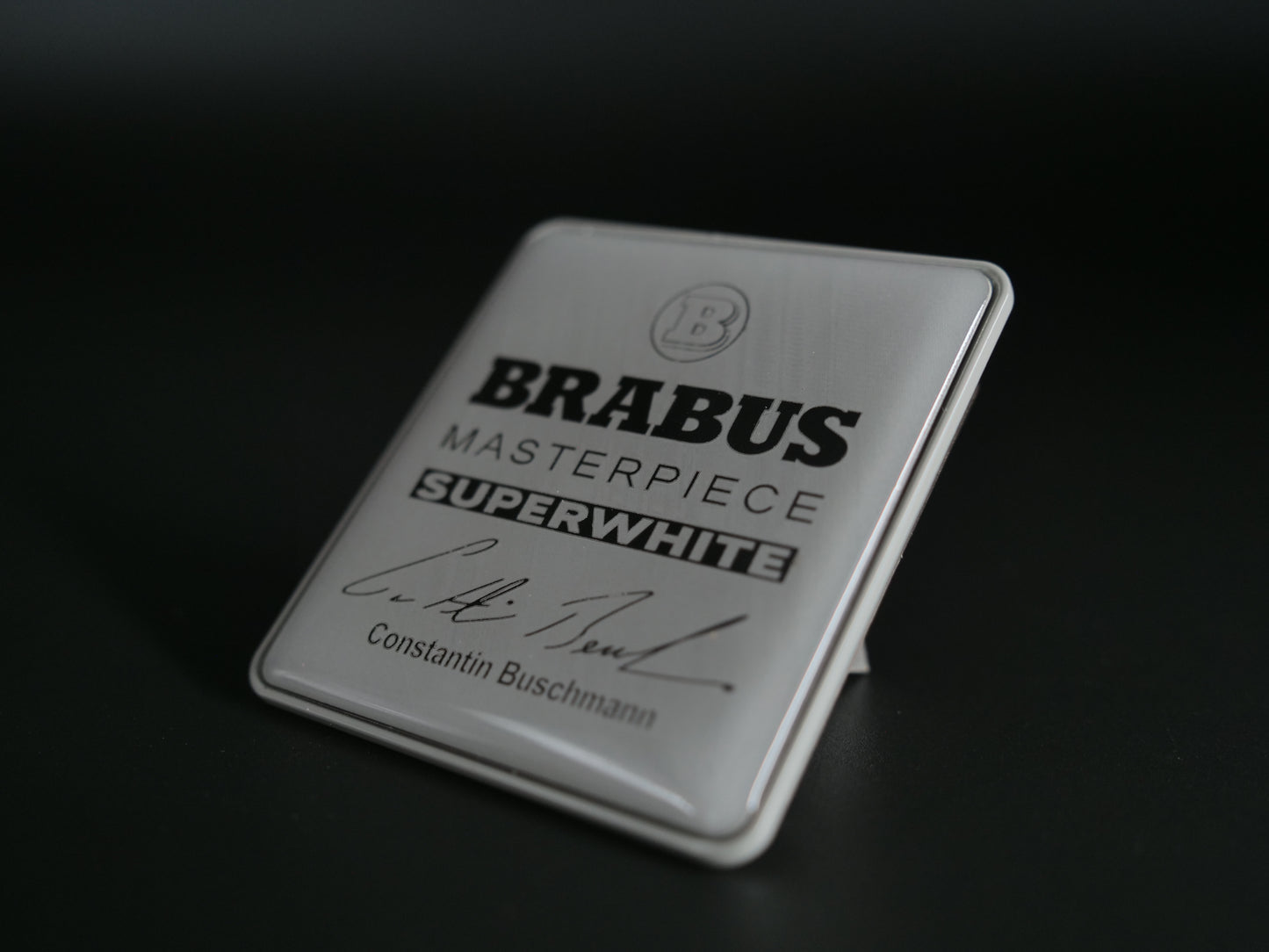 Brabus Style Superwhite Masterpiece Seat Metal Emblems Set 4 pcs Mercedes-Benz W463A G-Class