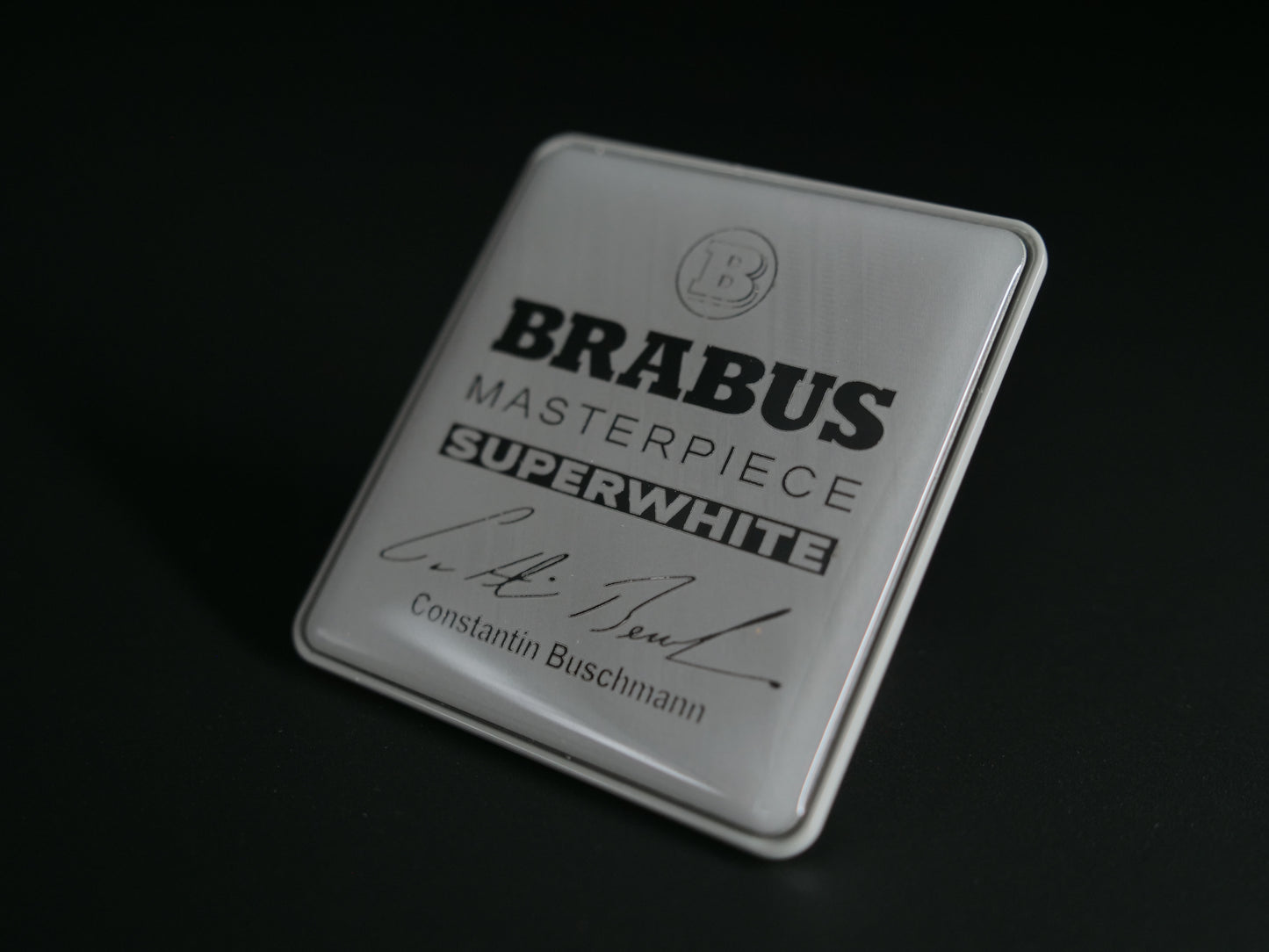 Brabus Style Superwhite Masterpiece Seat Metal Emblems Set 4 pcs Mercedes-Benz W463A G-Class
