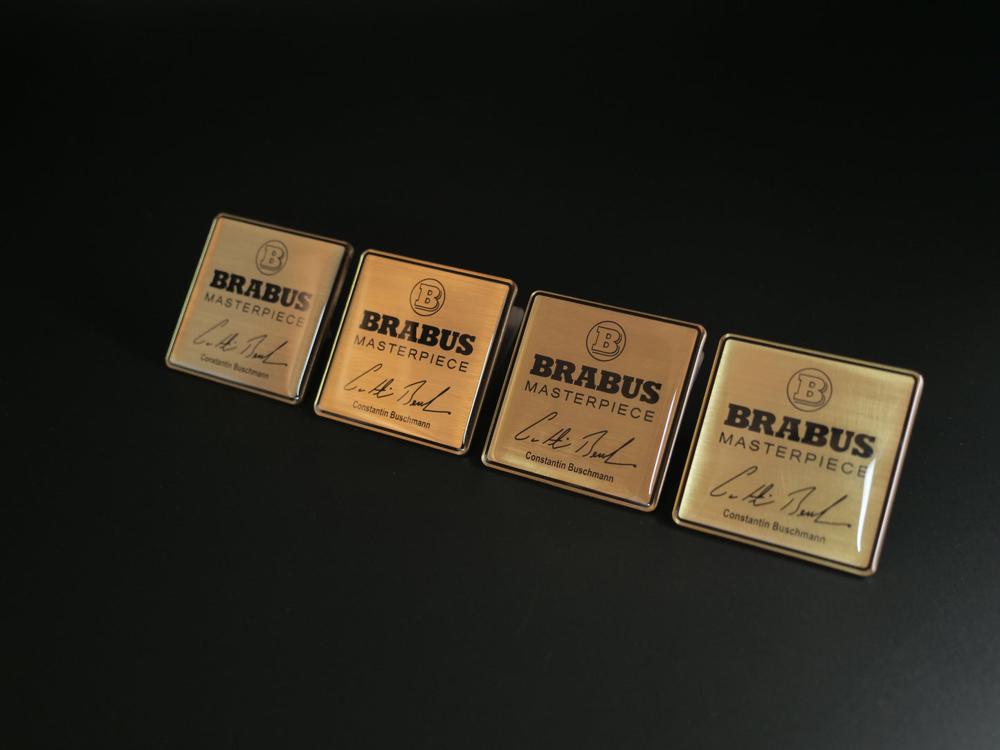 Brabus Style Gold Masterpiece Seat Metal Emblems Set 4 pcs Mercedes-Benz W463A G-Class