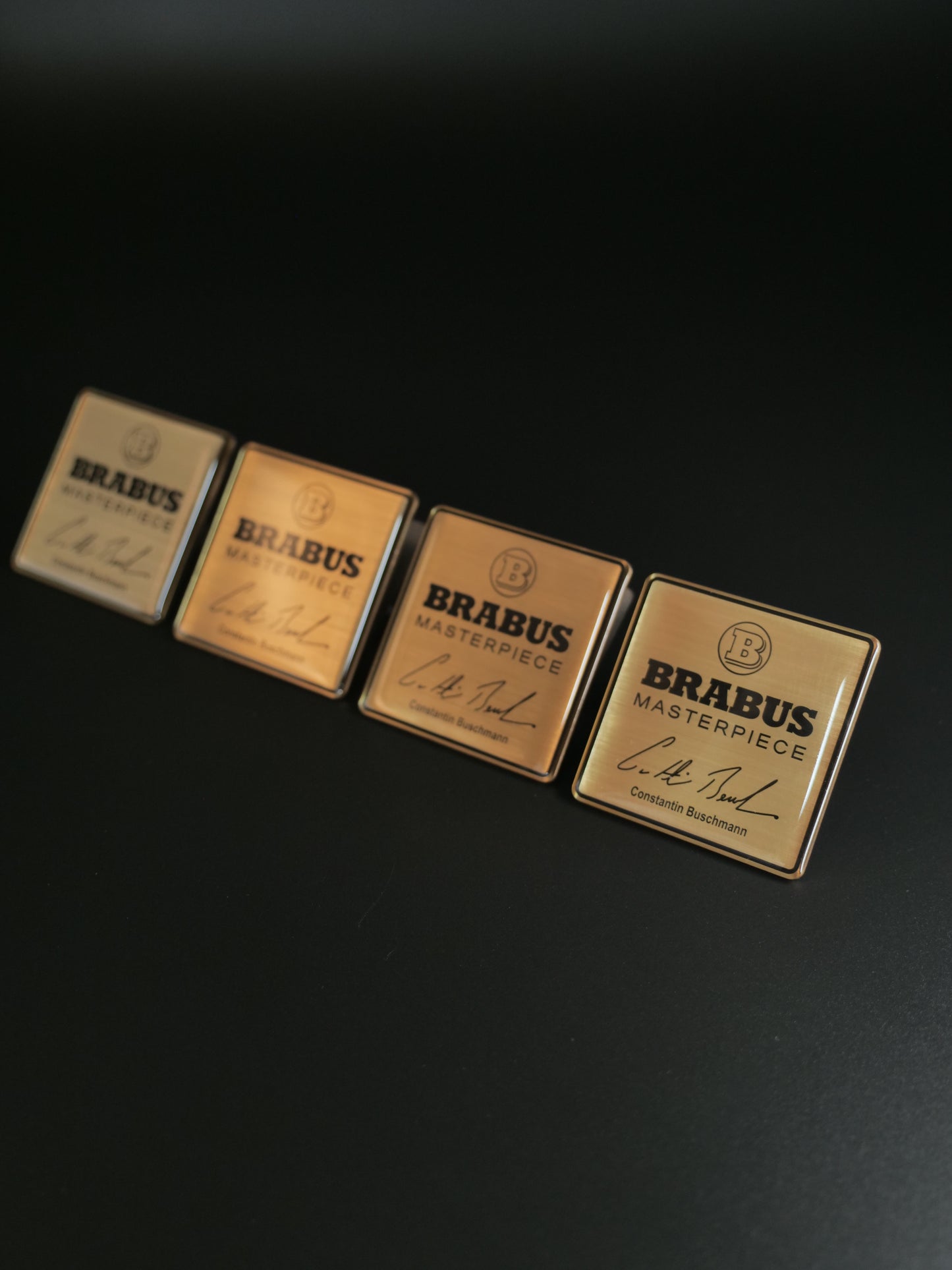 Brabus Style Gold Masterpiece Seat Metal Emblems Set 4 pcs Mercedes-Benz W463A G-Class