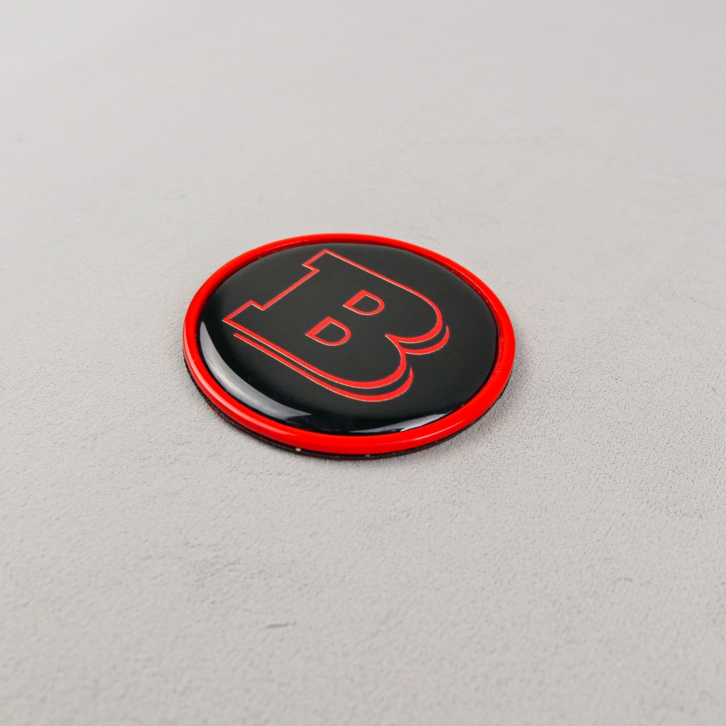 Red Metal Brabus Style Badge Logo Emblem 55mm for Hood Scoop Trunk Mercedes-Benz G-Wagon G-Class W463 W463A