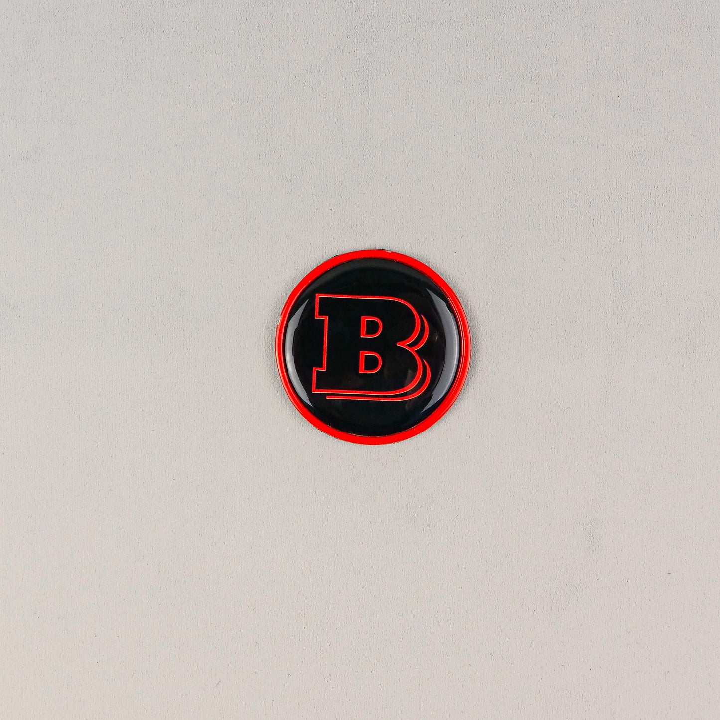 Red Metal Brabus Style Badge Logo Emblem 55mm for Hood Scoop Trunk Mercedes-Benz G-Wagon G-Class W463 W463A