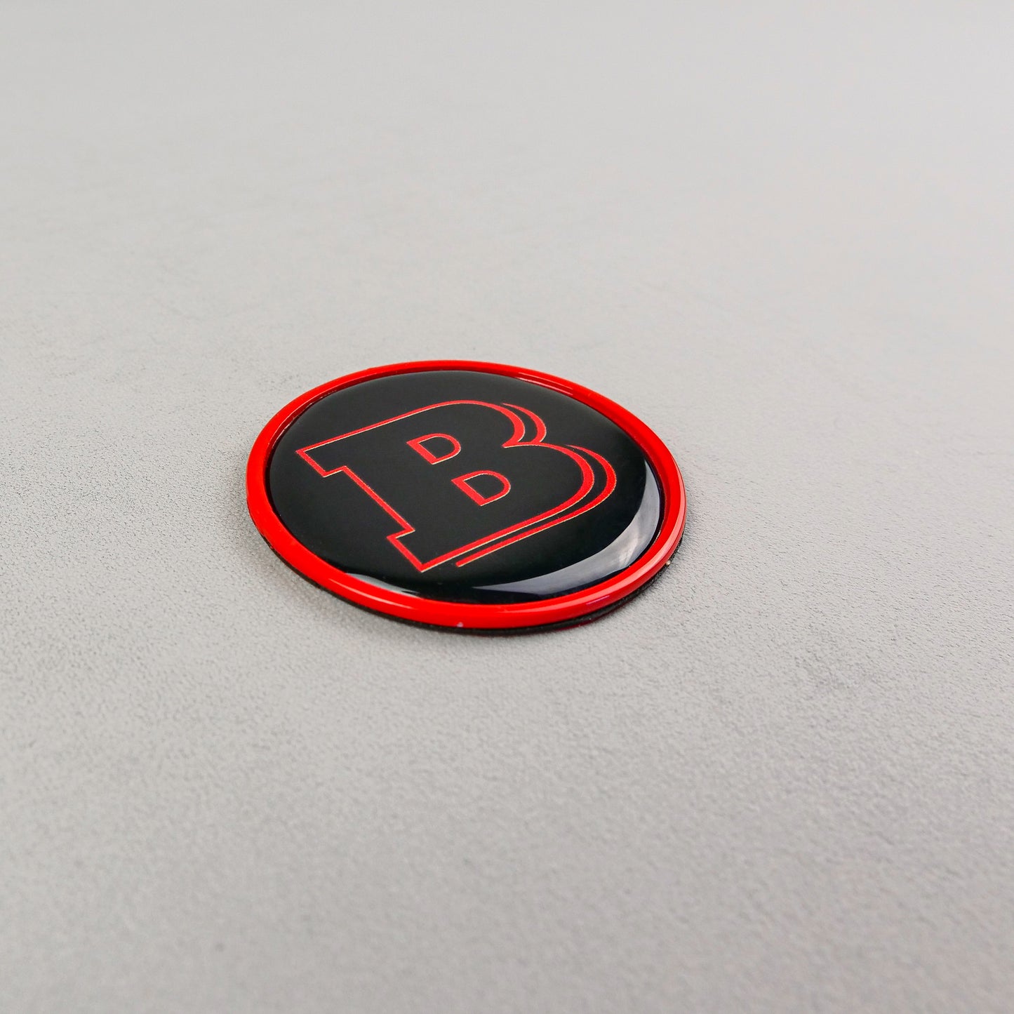 Red Metal Brabus Style Badge Logo Emblem 55mm for Hood Scoop Trunk Mercedes-Benz G-Wagon G-Class W463 W463A