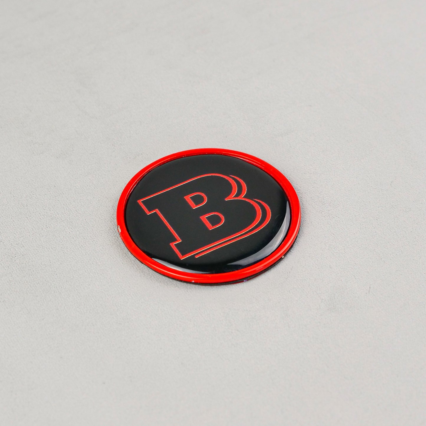 Red Metal Brabus Style Badge Logo Emblem 55mm for Hood Scoop Trunk Mercedes-Benz G-Wagon G-Class W463 W463A