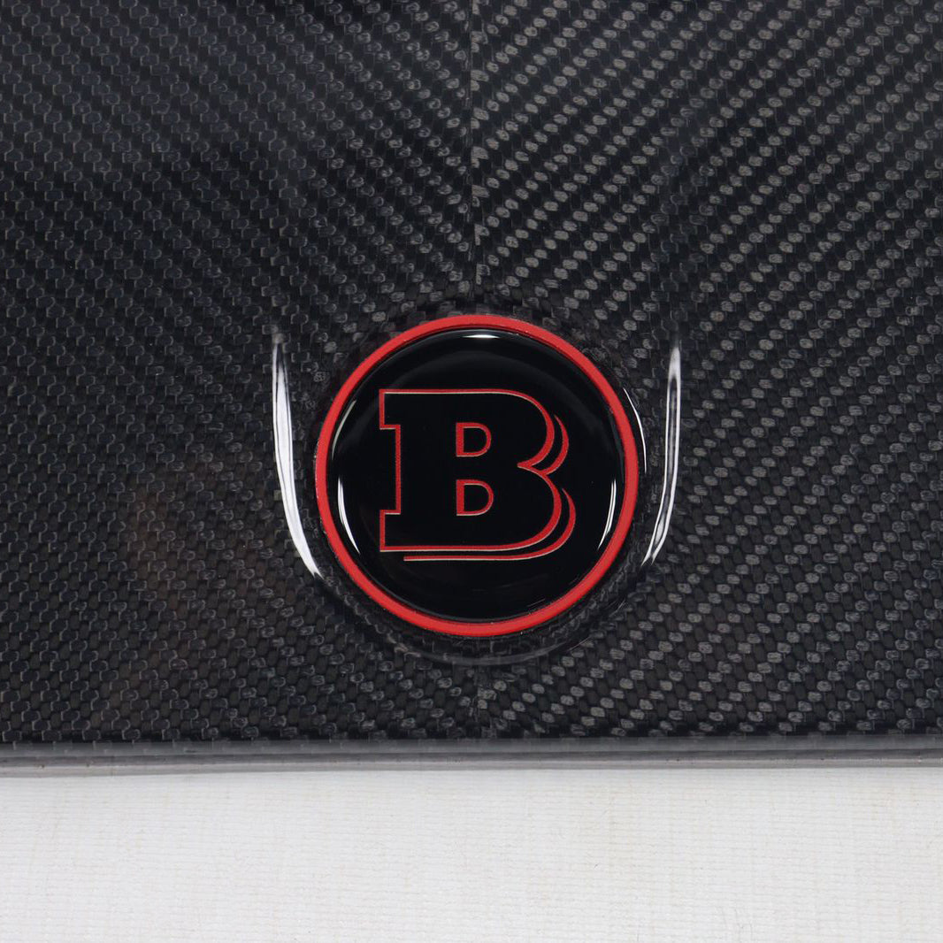 Red Metal Brabus Style Badge Logo Emblem 55mm for Hood Scoop Trunk Mercedes-Benz G-Wagon G-Class W463 W463A