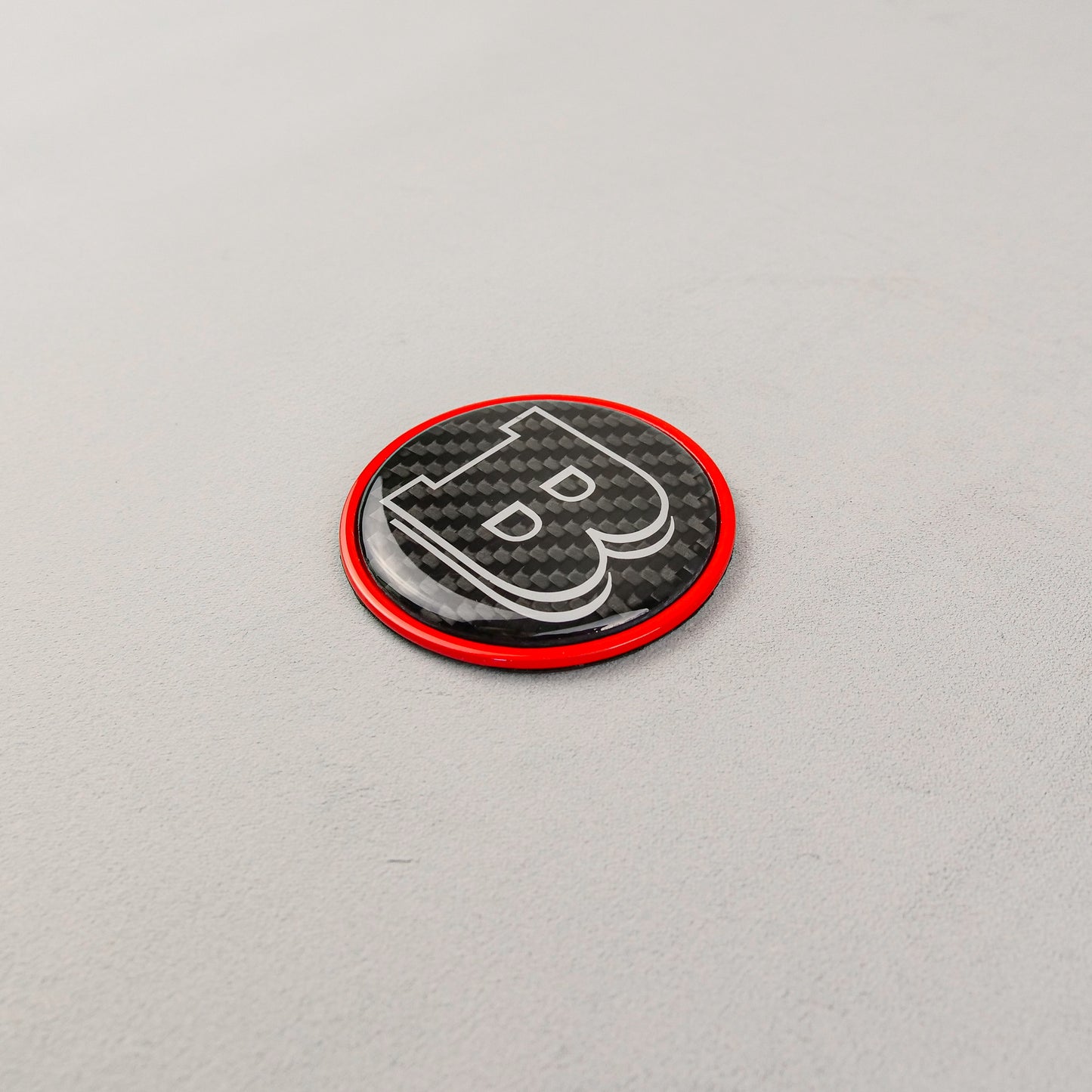 Red Metal Gray Carbon Brabus Style Badge Logo Emblem 55mm for Hood Trunk Mercedes-Benz G-Wagon G-Class W463 W463A