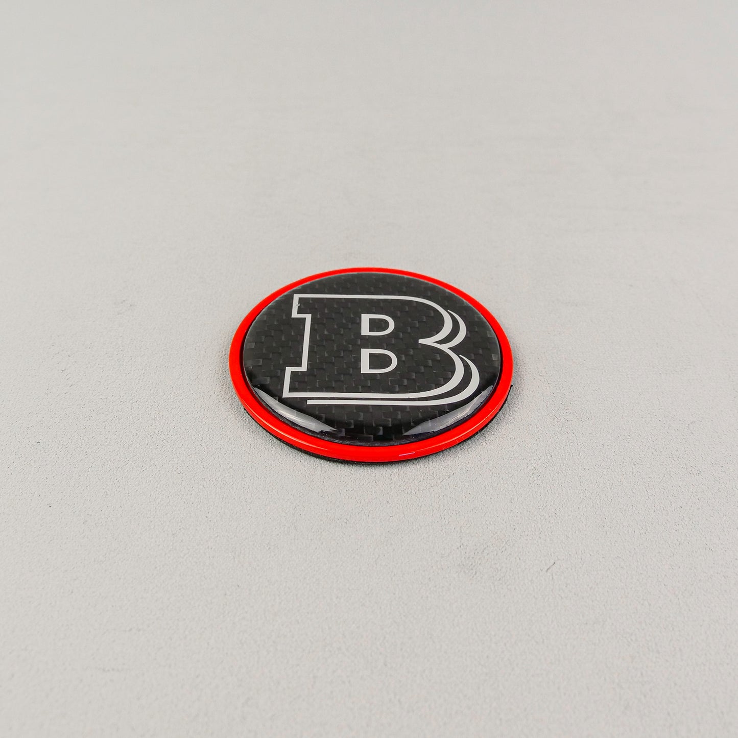 Red Metal Gray Carbon Brabus Style Badge Logo Emblem 55mm for Hood Trunk Mercedes-Benz G-Wagon G-Class W463 W463A